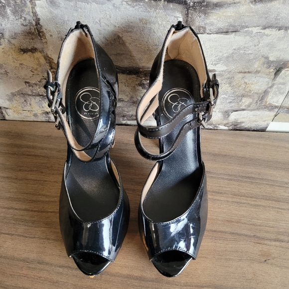 JS by Jessica size 6 black platform sandals - Picture 7 of 13